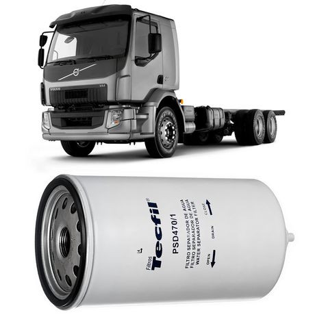 Filtro Separador Racor Volvo VM270 Euro 5 2012 a 2017 Tecfil PSD470/1 Blindado