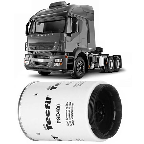 Filtro Separador Racor Stralis Cursor HD490S38T 2008 a 2012 Tecfil PSD480 Sem Copo