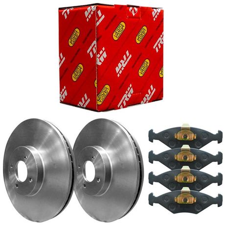 Kit Pastilha Disco Freio Fiat Strada 1.4 2009 a 2015 Dianteira Ventilado TRW
