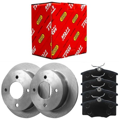 Kit Pastilha Disco Freio Chevrolet Celta 2000 a 2002 Dianteiro Sólido TRW