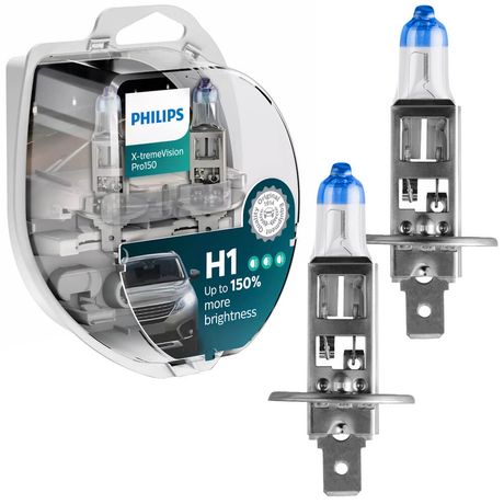 Par Lâmpada Farol Philips X-tremeVision H1 12V 55W 12258XVP S2