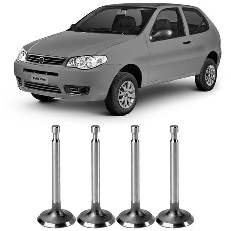Jogo 4 Válvula Admissão Fiat Fire 1.0 8V 2010 a 2018 Flex Metal Leve VA0251632