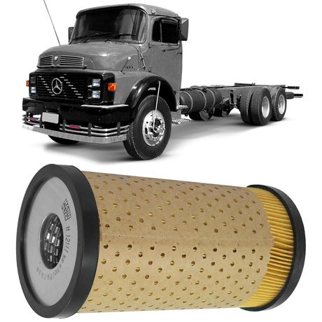 Filtro Óleo Mercedes Benz L-1113 OM352 74 a 89 MANN-FILTER H12111
