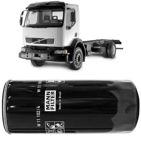 Filtro Óleo Volvo VM17 VM23 MWM 2004 a 2012 MANN-FILTER W11102/4