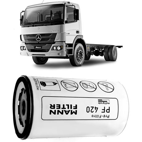 Filtro Separador Racor Mercedes Benz Atego OM 904 2004 a 2021 MANN-FILTER PF420