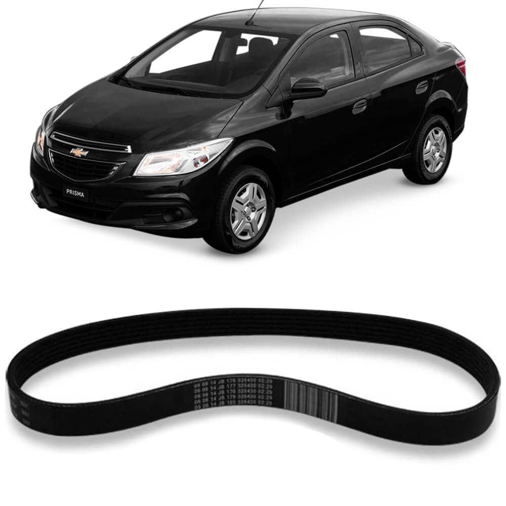 Chevrolet Prisma com correia alternador Micro V Gates em destaque