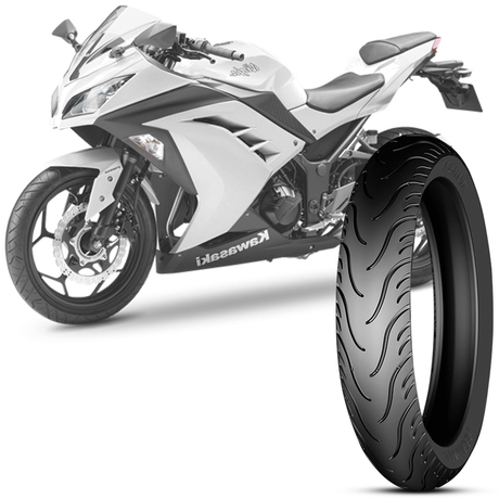 Pneu Moto Kawasaki Ninja 300 Technic Aro 17 110/70-17 54S TL Dianteiro  Stroker City - Hipervarejo