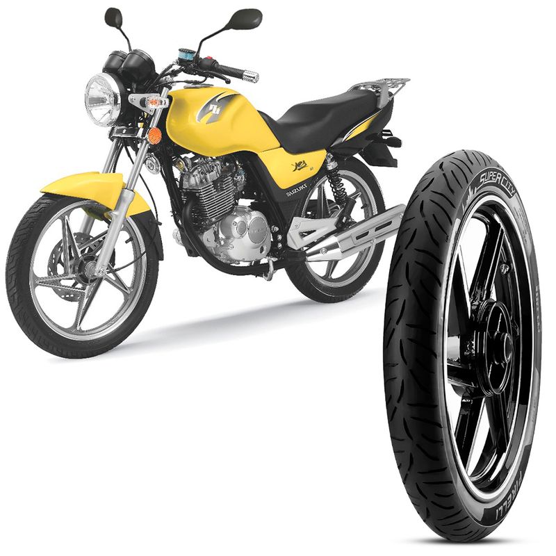 Pneu Moto Suzuki En 125 Pirelli Aro 18 2 75 18 42p Tt Dianteiro Super City Fortbras