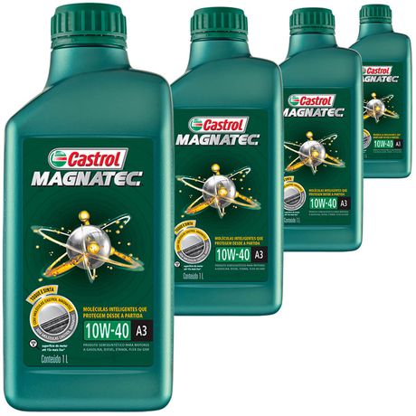 4 Óleo Semissintético 10W40 Magnatec A3 Castrol Fiat Jac Mitsubishi