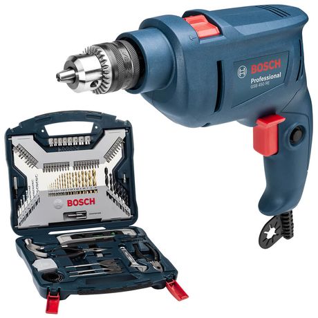 Furadeira GSB 450 RE 127V + Kit Pontas e Brocas X-Line Titânio 103 Peças Bosch
