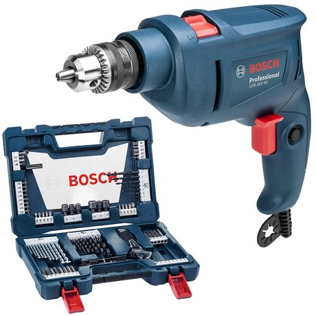 Furadeira GSB 450 RE 127V + Kit Pontas e Brocas V-Line 83 Peças Bosch
