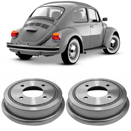 Par Tambor Freio Volkswagen Fusca 70 a 73 Traseiro Sem Cubo Hipper Freios HF07