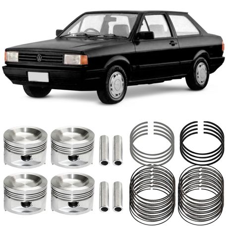 Kit Pistão Anel STD Volkswagen Voyage 1.6 83 a 85 Gasolina Metal Leve