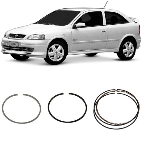 Jogo Anel Segmento 0.50 Astra Blazer Kadett Monza Vectra 2.0 2.2 86 a 2007 Metal Leve SDA6631