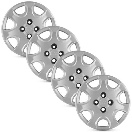 Jogo 4 Calota Modelo Original Fiat Palio Prata Aro 14 Grid