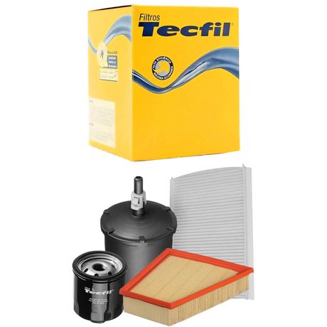 Kit Troca de Filtros Gol G5 1.6 Gasolina 2008 a 2012 Tecfil