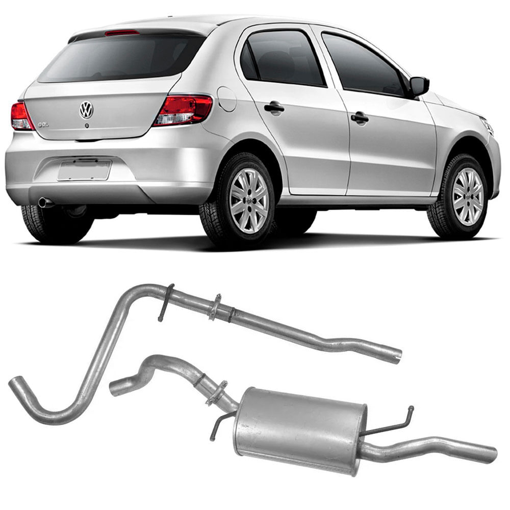 Escapamento Silencioso Traseiro Gol G5 1.0 8v Flex 2009 a 2012 Sicap Tuper 11412 fortbras