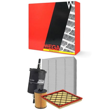 Kit Troca de Filtros Chevrolet Cruze 1.8 16V Flex 2012 a 2017 Wega