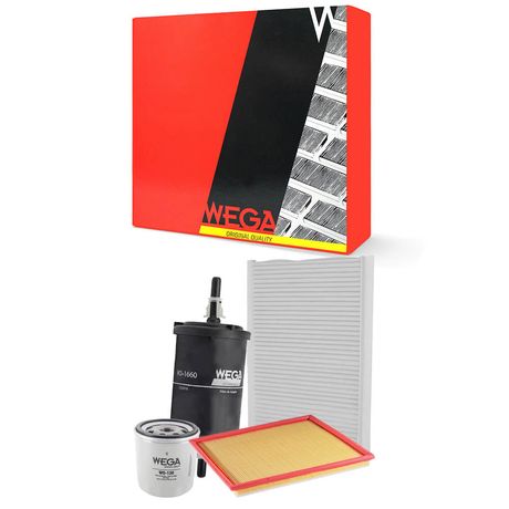 Kit Troca de Filtros Chevrolet Corsa Montana Flex 2003 a 2012 Wega