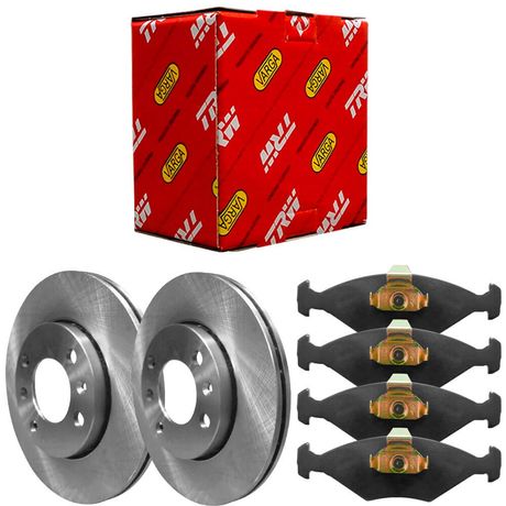 Kit Pastilha Disco Freio Palio Weekend Punto Idea Dianteiro Ventilado Teves TRW