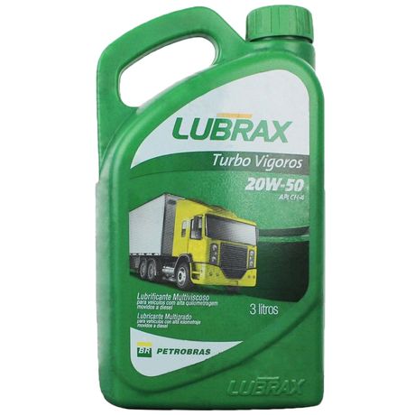 Óleo Mineral 20w50 Lubrax Turbo Vigoros API CH4 3 Litros