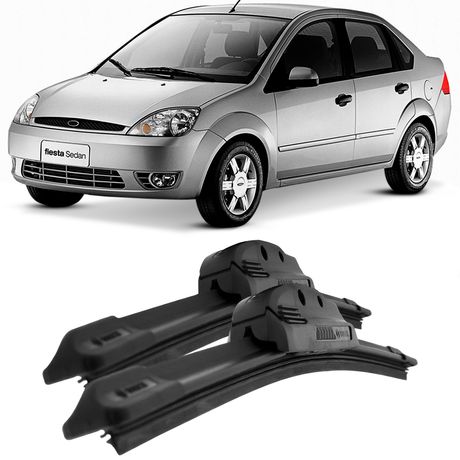 Par Palhetas Limpador Parabrisa Fiesta 2002 a 2010 Original Bosch Aerofit 24