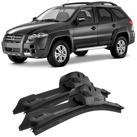 Par Palhetas Limpador Parabrisa Palio Weekend 97 a 2016 Original Bosch Aerofit 23
