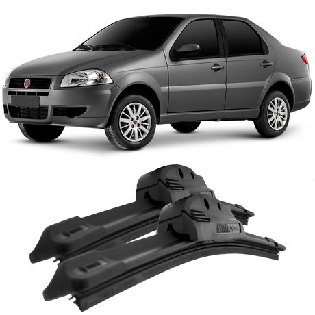 Par Palhetas Limpador Parabrisa Siena 97 a 2016 Original Bosch Aerofit 23