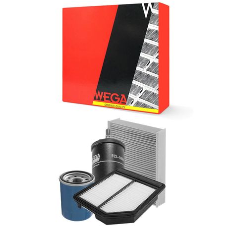 Kit Troca de Filtros Honda Civic 1.8 16V Flex 2007 a 2012 Wega