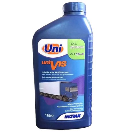 Óleo Multiviscoso 20W50 Ingrax CH4 Alta Quilometragem 1 Litro