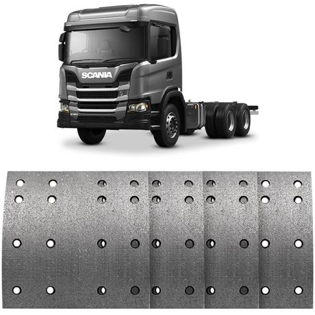 Lona Freio Scania P114 P270 R440 K310 G480 T124 Traseiro 95 a 2022 Fras-le