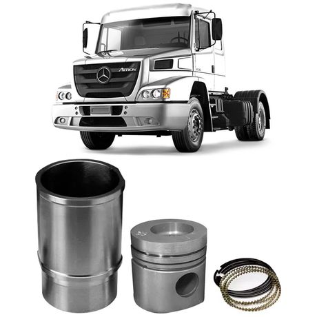 Kit Motor Camisa Pistão Anel Motor OM457 Mercedes Benz Axor Metal Leve K9741