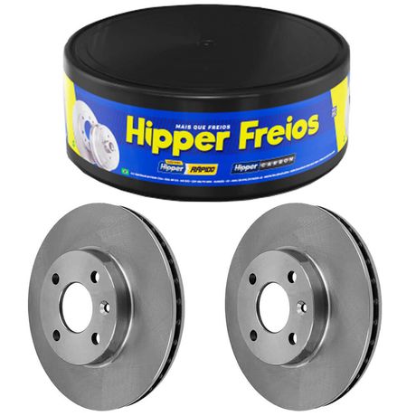 Par Disco Freio Onix Plus 1.0 2020 a 2023 Dianteiro Ventilado Hipper Freios HF52B