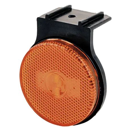 Lanterna Lateral Led Amarela Para Carreta 12V / 24V Com Suporte Fixo IVA L3013AM