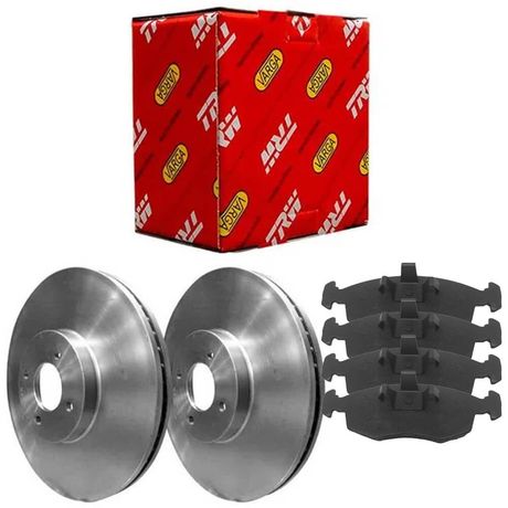 Kit Pastilha Disco Dianteiro Ventilado Strada 1.4 2016 a 2020 TRW