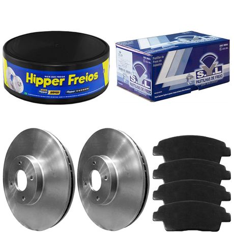 Kit Pastilha Disco Dianteiro Ventilado HB20 1.0 12V 2014 a 2019 Hipper Freios SYL
