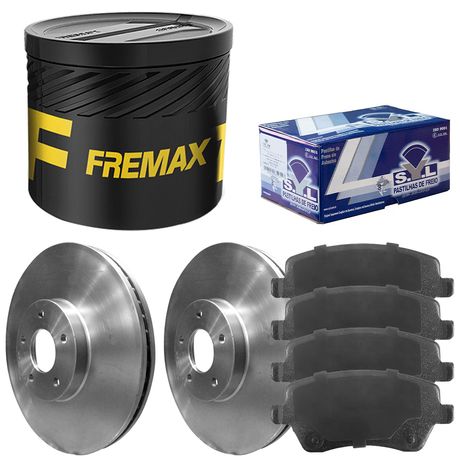 Kit Pastilha Disco Dianteiro Ventilado Renault Captur 1.6 2017 a 2021 Fremax SYL