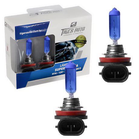 Par Lâmpadas Tiger Auto Super Branca UV-Block 35W 12V H8 4200K