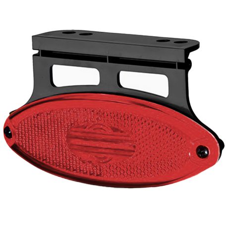 Lanterna Lateral Led Vermelha Para Caminhões 12V/ 24V Com Suporte Sinalsul 2043VM