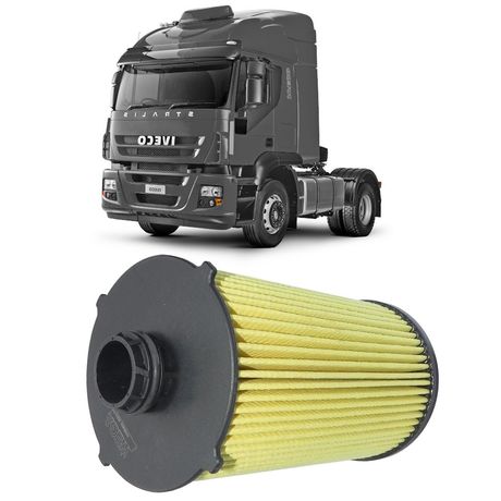 Filtro Óleo Refil Iveco Stralis 330 360 Hi-Road 8.7 2013 a 2023 Wega WOE820