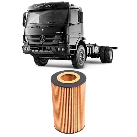 Filtro Óleo Mercedes Benz Accelo Atego Atron OM904 OM924 OM457 WEGA WOE-440