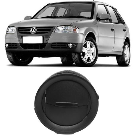 Difusor Ar Painel Com Aro Preto VW Gol G4 G6 Voyage Saveiro NAT 100611