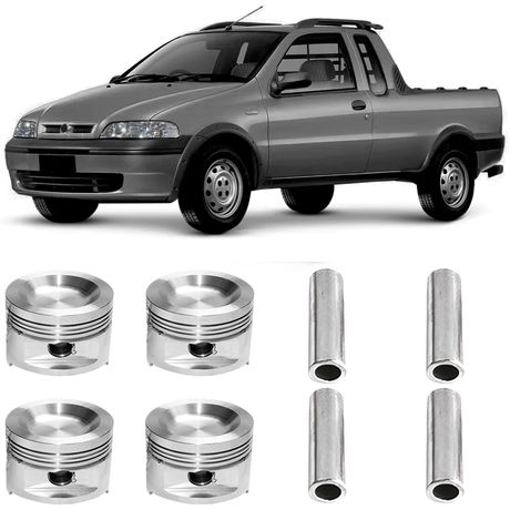 Kit Pistão 0.40 Fiat Fiorino Palio Strada 1.5 8V 96 a 2004 Takao PFI15