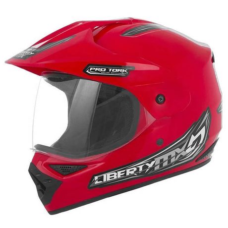 Capacete Moto Fechado Pro Tork Liberty MX Pro Vision Vermelho Tam: 60