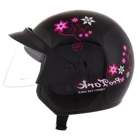 Capacete Moto Aberto Pro Tork Liberty Three For Girls Preto Tam: 58