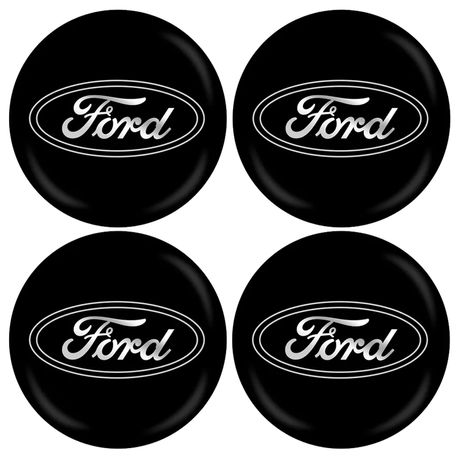 Jogo Emblema Calota Resinada Ford 48mm Preto O Estradão