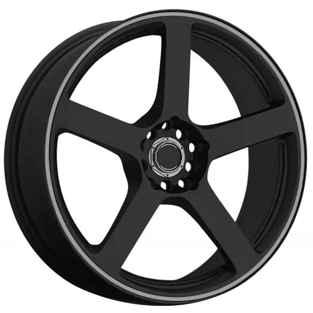 Roda 10 furos 8.25x22.5 para caminhão Scania com acabamento preto fosco