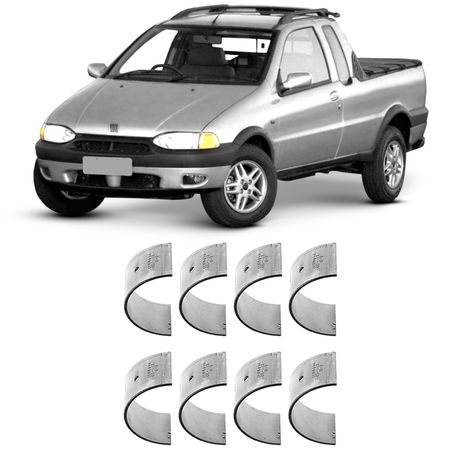 Bronzina Casquilho Biela 0.25 Fiat Palio Siena Strada 1.6 Metal Leve SBB554