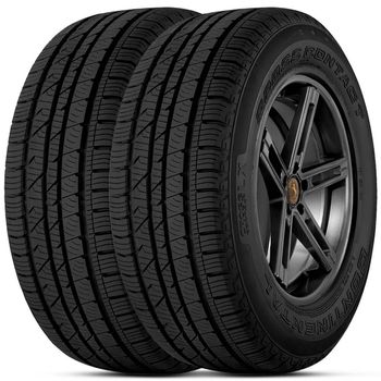 Kit com 2 pneus Aro 16 195/60R16 Continental ContiCrossContact LX 89H, design moderno e alta durabilidade.