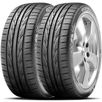Kit com 2 pneus Kumho 225/50R18 Ecsta PS31 aro 18, modelo de alta performance para carros. Ideal para condução esportiva.
